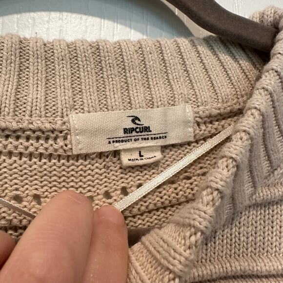 Ripcurl Pacific Dreams Pointelle Sweater Cream Size Large - Picture 6 of 6